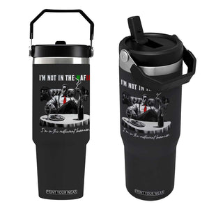 Funny Italian American Mafia Gangster Flip Straw Tumbler I Am Not In The Mafia I'm In The Restaurant Business TS11 One Size: 30 oz Black Print Your Wear