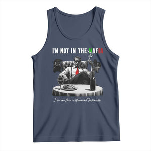 Funny Italian American Mafia Gangster Tank Top I Am Not In The Mafia I'm In The Restaurant Business TS11 Navy Print Your Wear