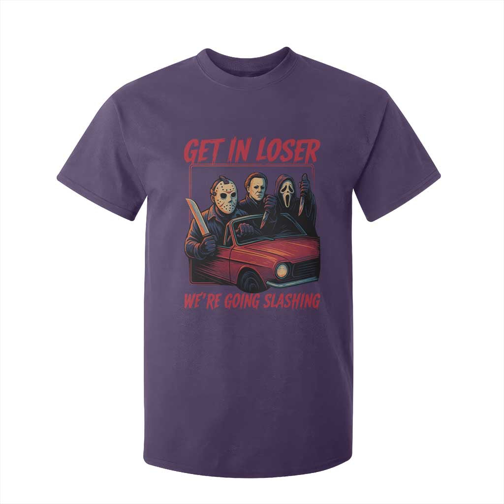 Funny Halloween Horror Slasher T Shirt For Kid Get In Loser We Are Going Slashing TS11 Purple Print Your Wear