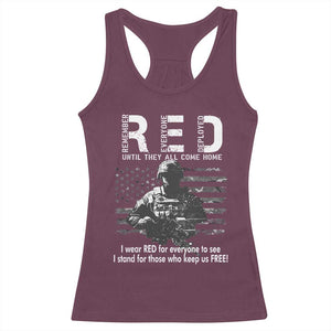 RED Friday Racerback Tank Top I Wear Red For Everyone To See I Stand For Those Who Keep Us Free Military TS11 Maroon Print Your Wear