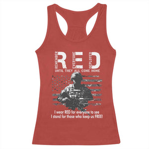 RED Friday Racerback Tank Top I Wear Red For Everyone To See I Stand For Those Who Keep Us Free Military - Print Your Wear