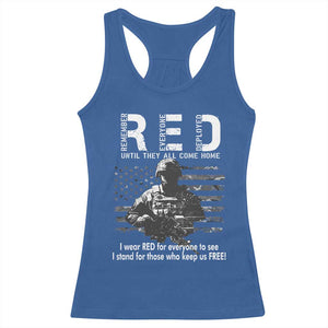 RED Friday Racerback Tank Top I Wear Red For Everyone To See I Stand For Those Who Keep Us Free Military - Print Your Wear