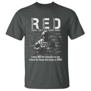 RED Friday T Shirt I Wear Red For Everyone To See I Stand For Those Who Keep Us Free Military TS11 Dark Heather Print Your Wear