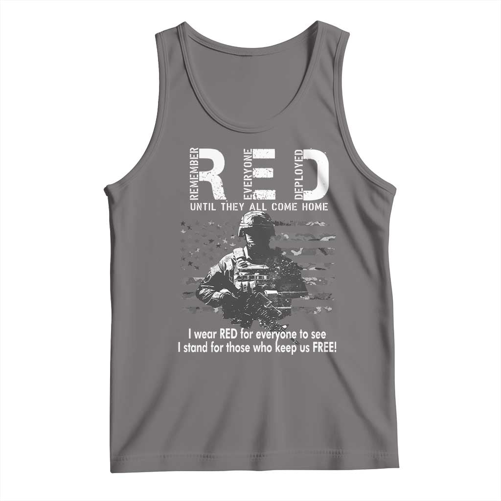 RED Friday Tank Top I Wear Red For Everyone To See I Stand For Those Who Keep Us Free Military TS11 Deep Heather Print Your Wear