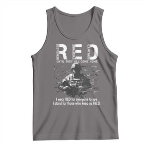 RED Friday Tank Top I Wear Red For Everyone To See I Stand For Those Who Keep Us Free Military TS11 Deep Heather Print Your Wear