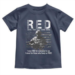 RED Friday Toddler T Shirt I Wear Red For Everyone To See I Stand For Those Who Keep Us Free Military TS11 Navy Print Your Wear