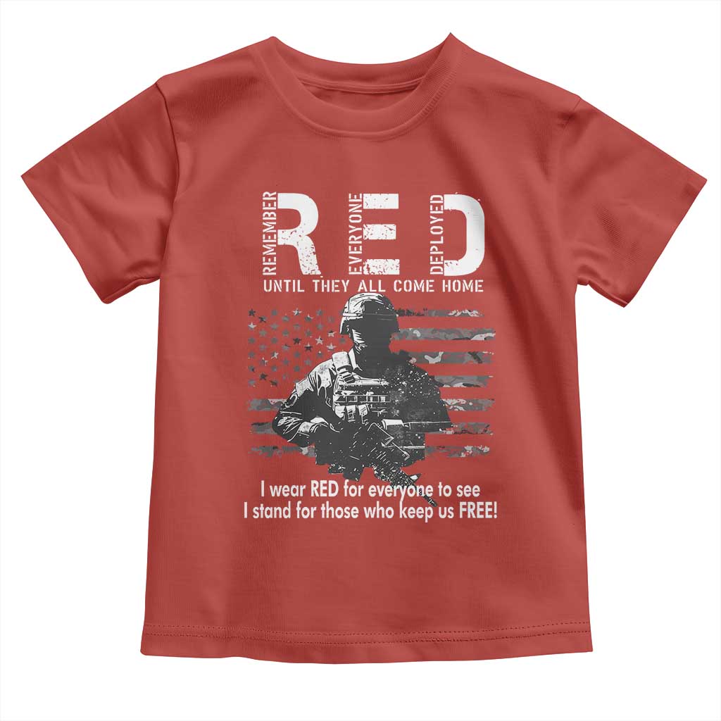 RED Friday Toddler T Shirt I Wear Red For Everyone To See I Stand For Those Who Keep Us Free Military TS11 Red Print Your Wear