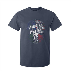 American Grown With Italian Roots T Shirt For Kid Family Tree Italy Flag TS11 Navy Print Your Wear
