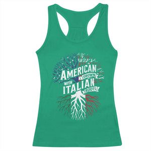 American Grown With Italian Roots Racerback Tank Top Family Tree Italy Flag TS11 Irish Green Print Your Wear