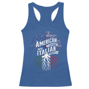 American Grown With Italian Roots Racerback Tank Top Family Tree Italy Flag TS11 Royal Blue Print Your Wear