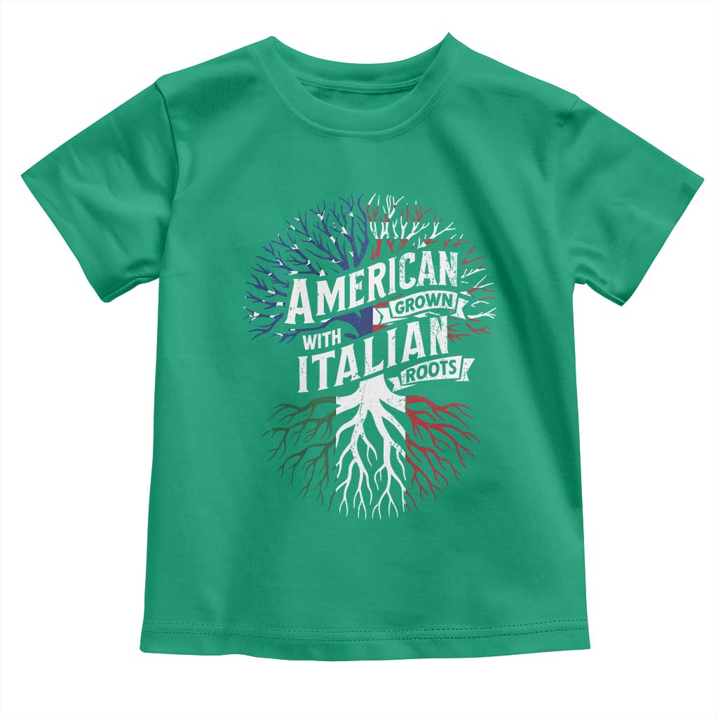 American Grown With Italian Roots Toddler T Shirt Family Tree Italy Flag TS11 Irish Green Print Your Wear