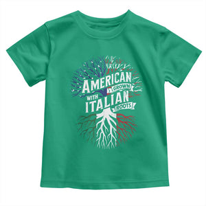American Grown With Italian Roots Toddler T Shirt Family Tree Italy Flag TS11 Irish Green Print Your Wear