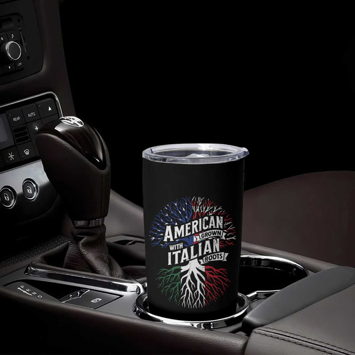 American Grown With Italian Roots Tumbler Cup Family Tree Italy Flag TS11 Print Your Wear