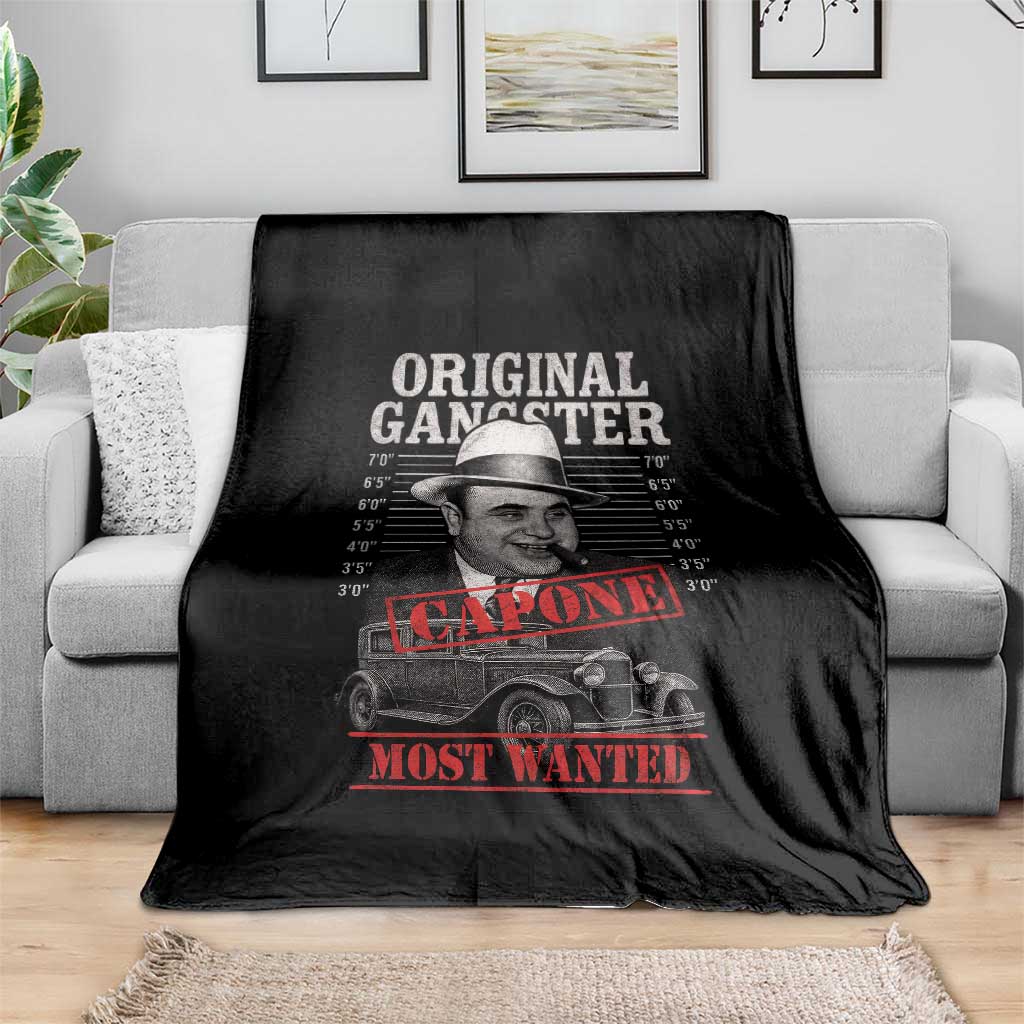 Original Gangster Most Wanted Al Capone Throw Blanket Italian American Mafia TS11 Print Your Wear
