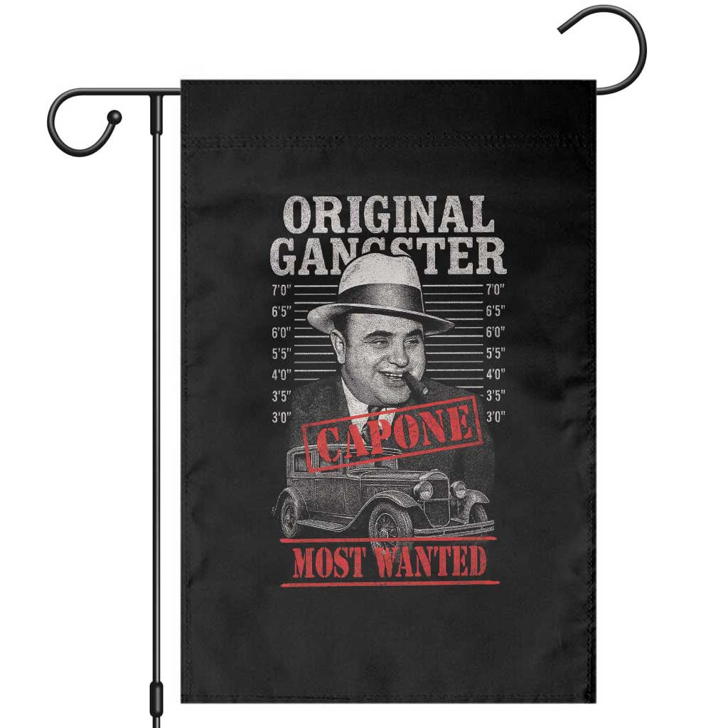 Original Gangster Most Wanted Al Capone Garden Flag Italian American Mafia TS11 Black Print Your Wear