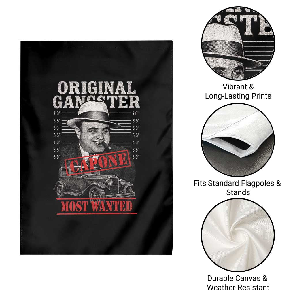 Original Gangster Most Wanted Al Capone Garden Flag Italian American Mafia TS11 Print Your Wear