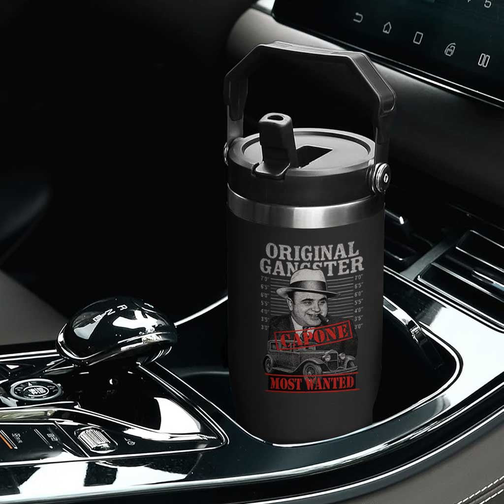 Original Gangster Most Wanted Al Capone Flip Straw Tumbler Italian American Mafia TS11 Print Your Wear