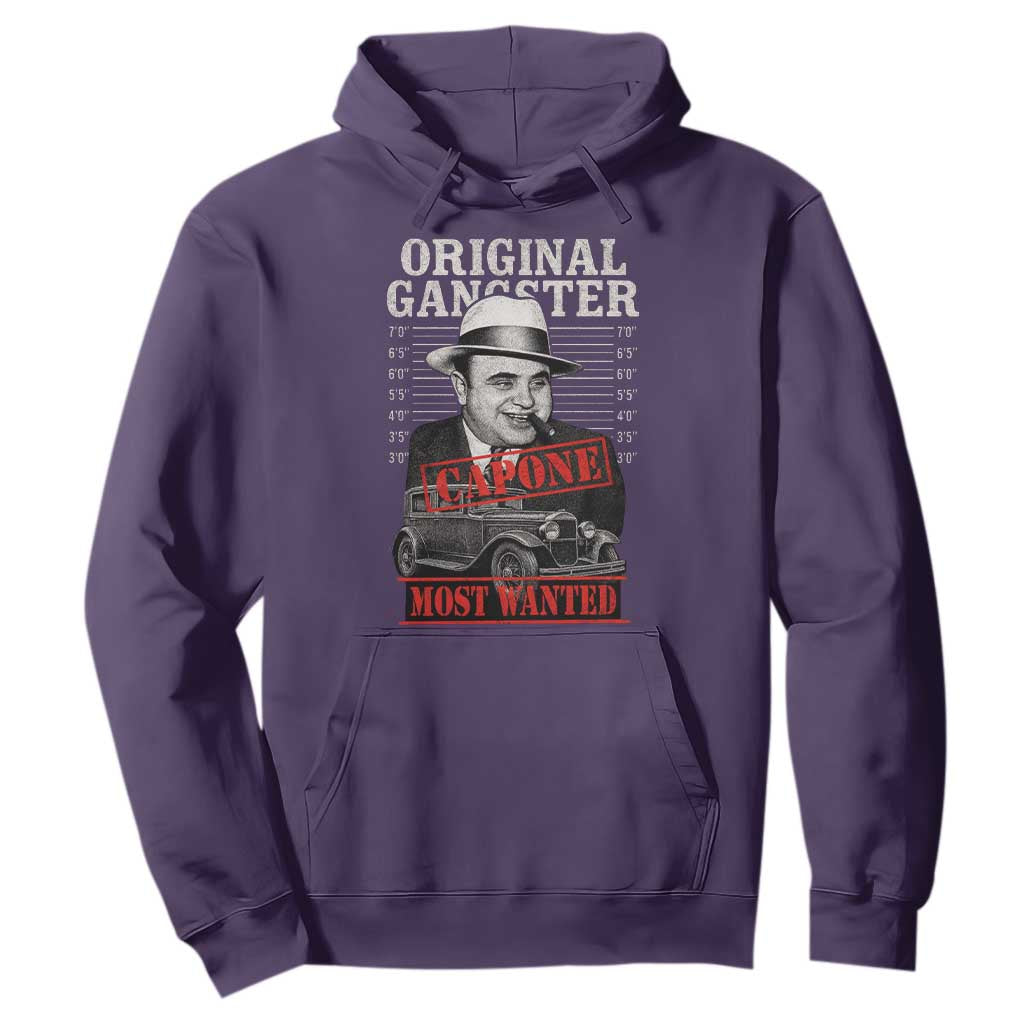 Original Gangster Most Wanted Al Capone Hoodie Italian American Mafia TS11 Purple Print Your Wear