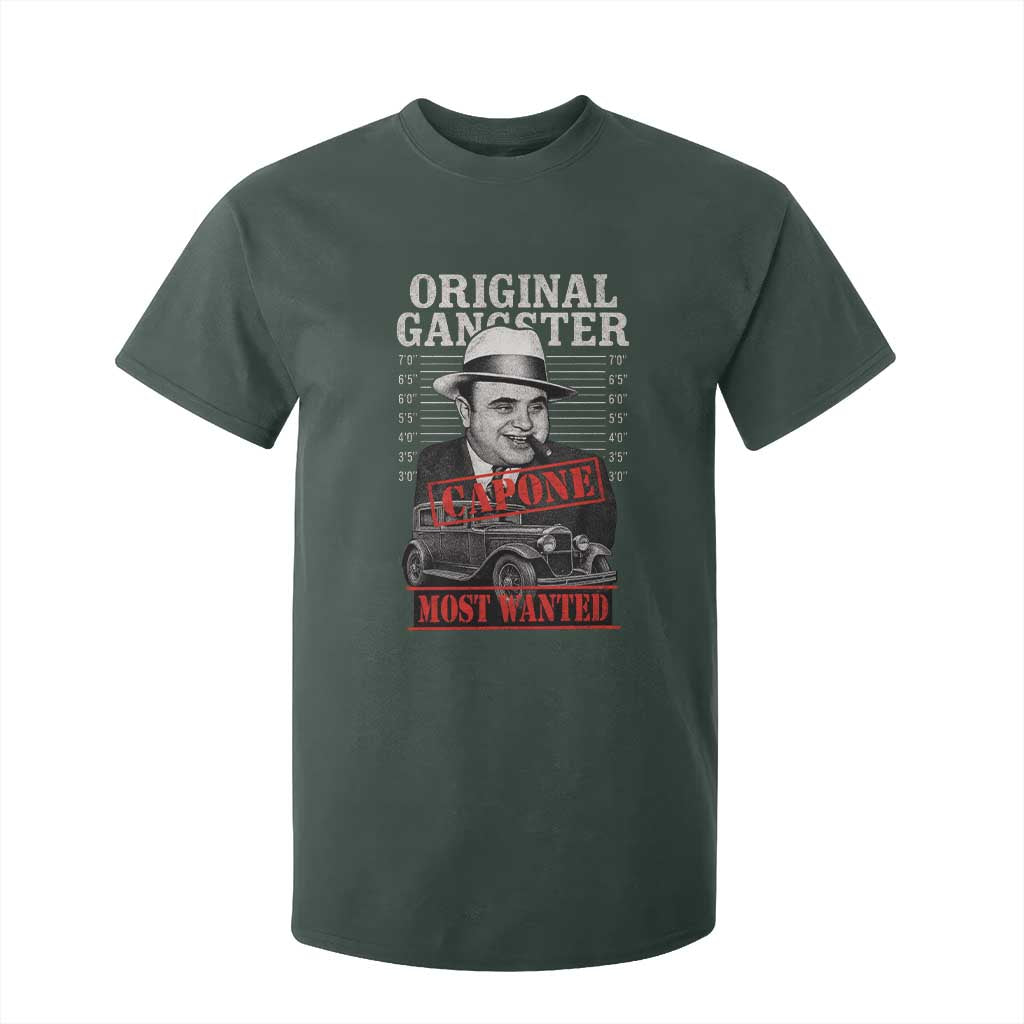 Original Gangster Most Wanted Al Capone T Shirt For Kid Italian American Mafia TS11 Dark Forest Green Print Your Wear