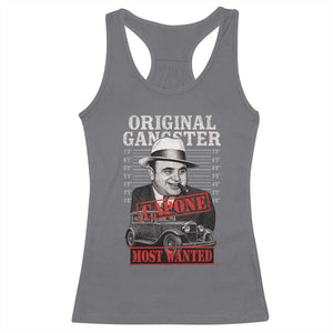 Original Gangster Most Wanted Al Capone Racerback Tank Top Italian American Mafia TS11 Charcoal Print Your Wear
