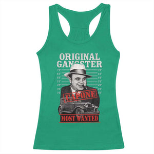 Original Gangster Most Wanted Al Capone Racerback Tank Top Italian American Mafia TS11 Irish Green Print Your Wear