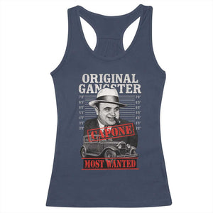 Original Gangster Most Wanted Al Capone Racerback Tank Top Italian American Mafia TS11 Navy Print Your Wear
