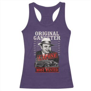 Original Gangster Most Wanted Al Capone Racerback Tank Top Italian American Mafia TS11 Purple Print Your Wear