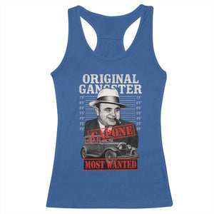 Original Gangster Most Wanted Al Capone Racerback Tank Top Italian American Mafia TS11 Royal Blue Print Your Wear