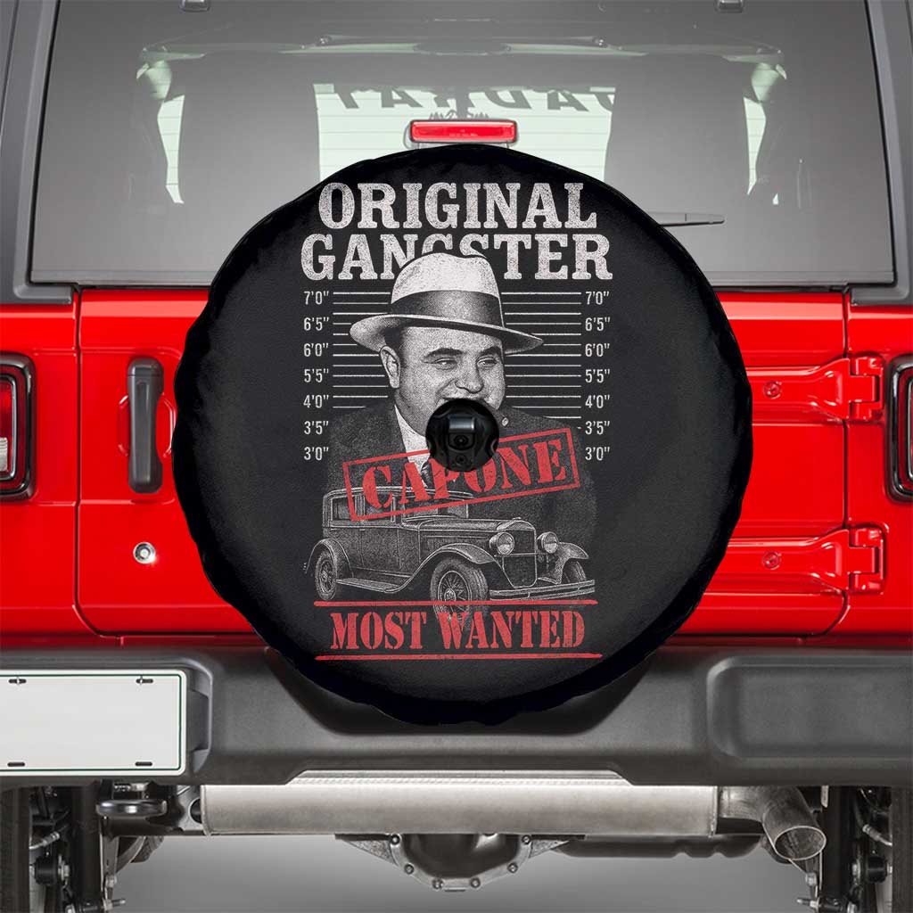 Original Gangster Most Wanted Al Capone Spare Tire Cover Italian American Mafia TS11 Black Print Your Wear