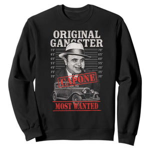 Original Gangster Most Wanted Al Capone Sweatshirt Italian American Mafia TS11 Black Print Your Wear