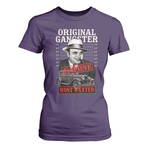 Original Gangster Most Wanted Al Capone T Shirt For Women Italian American Mafia TS11 Purple Print Your Wear