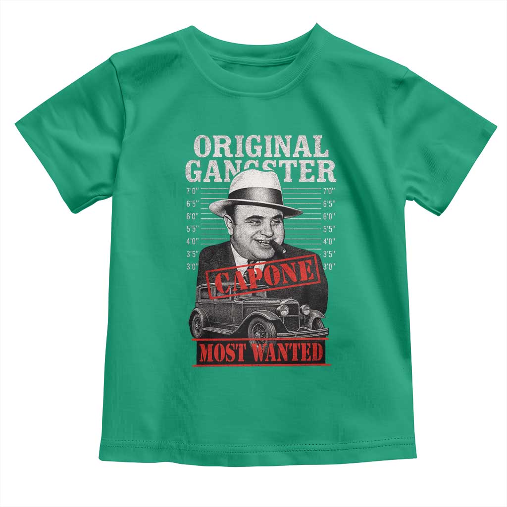 Original Gangster Most Wanted Al Capone Toddler T Shirt Italian American Mafia TS11 Irish Green Print Your Wear