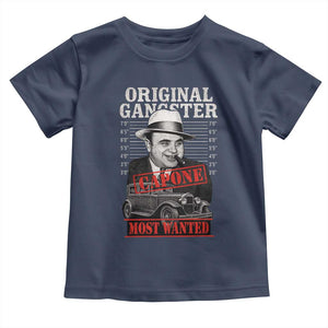 Original Gangster Most Wanted Al Capone Toddler T Shirt Italian American Mafia TS11 Navy Print Your Wear
