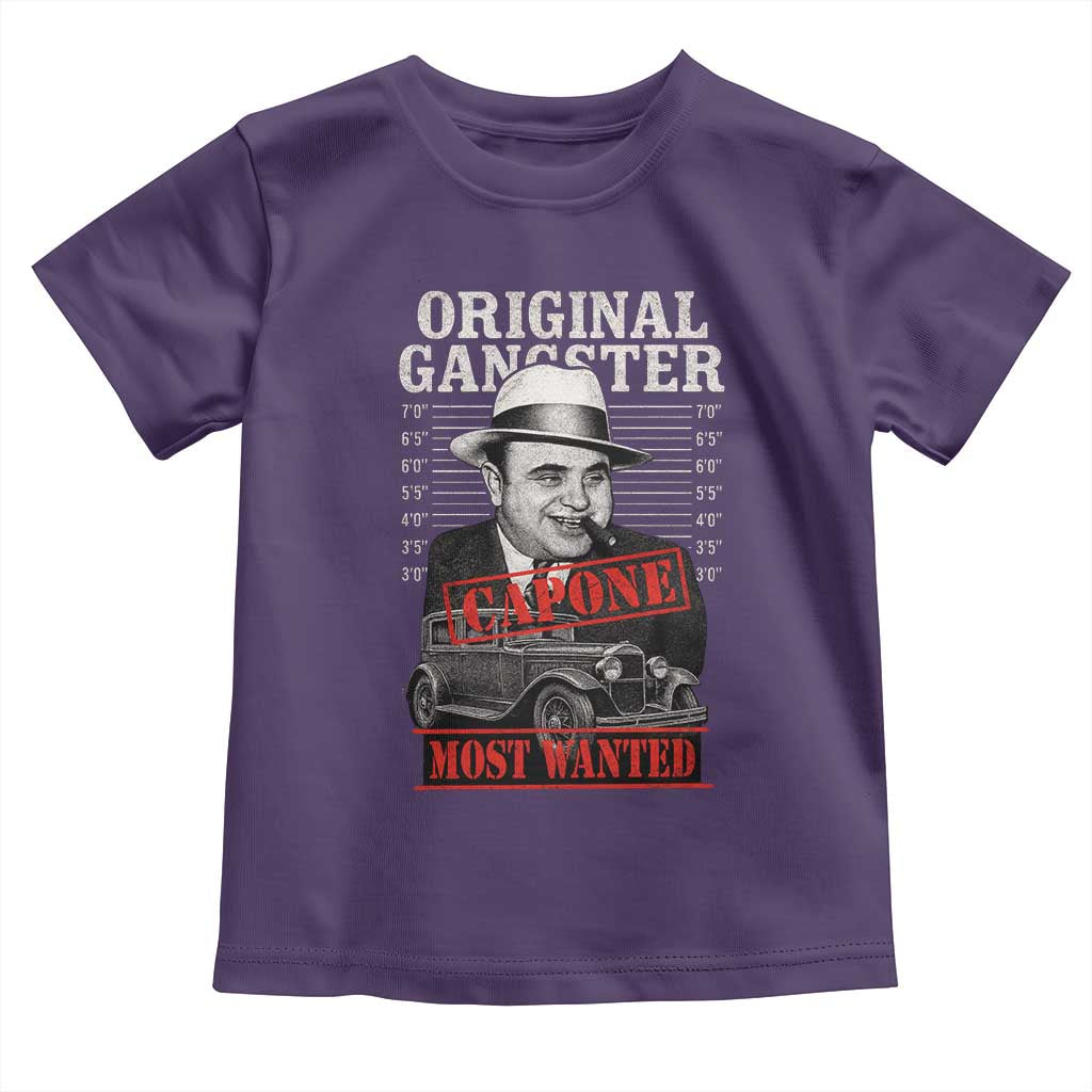 Original Gangster Most Wanted Al Capone Toddler T Shirt Italian American Mafia TS11 Purple Print Your Wear
