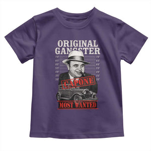Original Gangster Most Wanted Al Capone Toddler T Shirt Italian American Mafia TS11 Purple Print Your Wear
