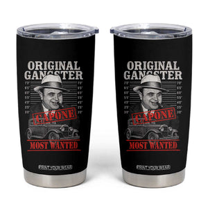 Original Gangster Most Wanted Al Capone Tumbler Cup Italian American Mafia TS11 Black Print Your Wear