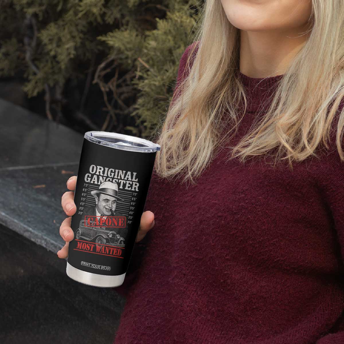 Original Gangster Most Wanted Al Capone Tumbler Cup Italian American Mafia TS11 Print Your Wear