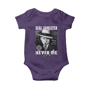 Al Capone Baby Onesie Real Ganster Never Die Italian American Mafia TS11 Purple Print Your Wear