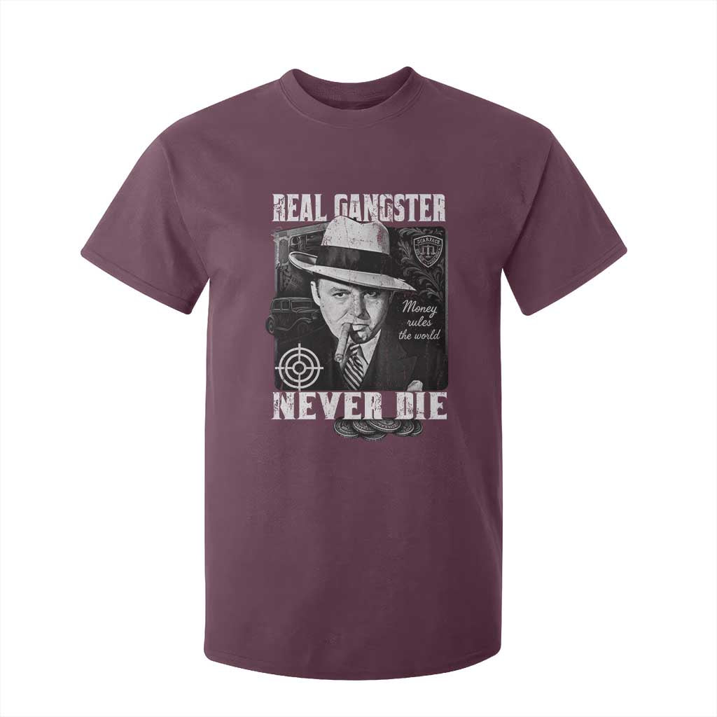 Al Capone T Shirt For Kid Real Ganster Never Die Italian American Mafia TS11 Maroon Print Your Wear