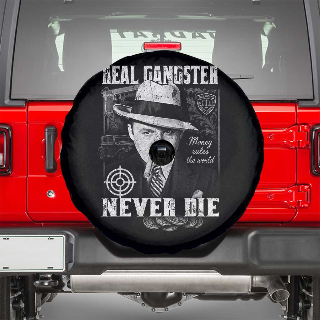 Al Capone Spare Tire Cover Real Ganster Never Die Italian American Mafia TS11 Black Print Your Wear