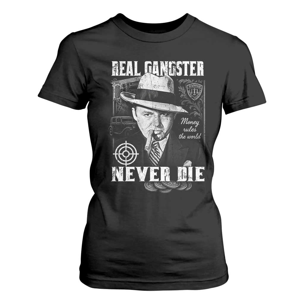 Al Capone T Shirt For Women Real Ganster Never Die Italian American Mafia TS11 Black Print Your Wear