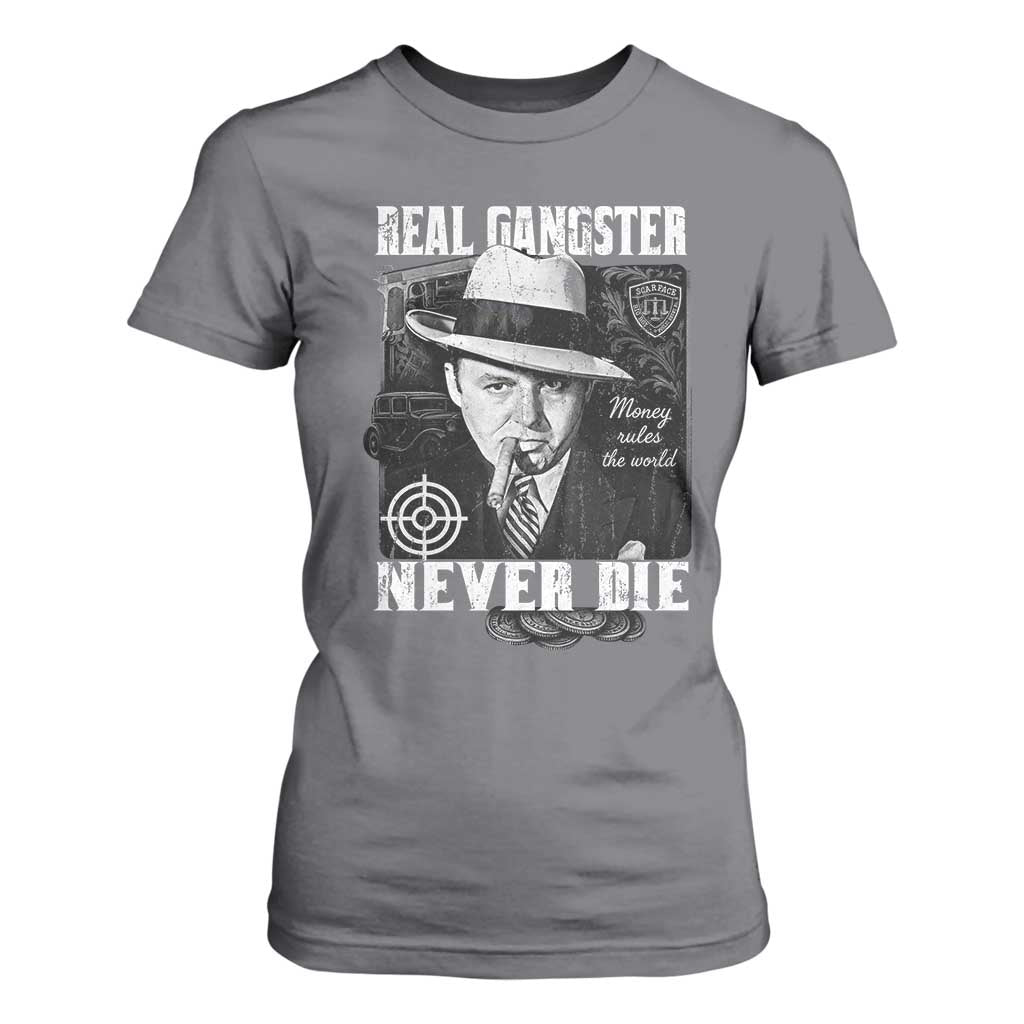 Al Capone T Shirt For Women Real Ganster Never Die Italian American Mafia TS11 Charcoal Print Your Wear