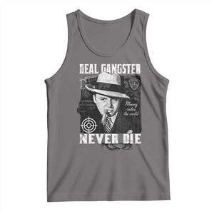 Al Capone Tank Top Real Ganster Never Die Italian American Mafia TS11 Deep Heather Print Your Wear