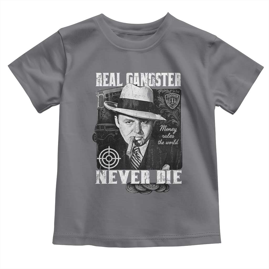 Al Capone Toddler T Shirt Real Ganster Never Die Italian American Mafia TS11 Charcoal Print Your Wear