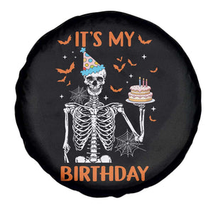 Funny Halloween Birthday Spare Tire Cover Its My Bday Skeleton Cake Party TS11 Print Your Wear