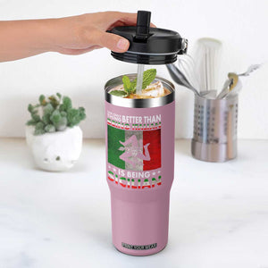 Funny The Only Thing Better Than Being Italian Is Being Sicilian Flip Straw Tumbler Sicily Italy TS11 One Size: 30 oz Light Pink Print Your Wear