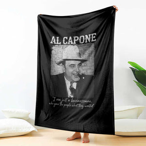 Al Capone Throw Blanket I Am Just A Businessman American Gangster Mafia TS11 Print Your Wear