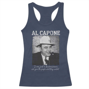 Al Capone Racerback Tank Top I Am Just A Businessman American Gangster Mafia TS11 Navy Print Your Wear