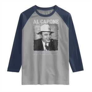 Al Capone Raglan Shirt I Am Just A Businessman American Gangster Mafia TS11 Sport Gray Navy Print Your Wear