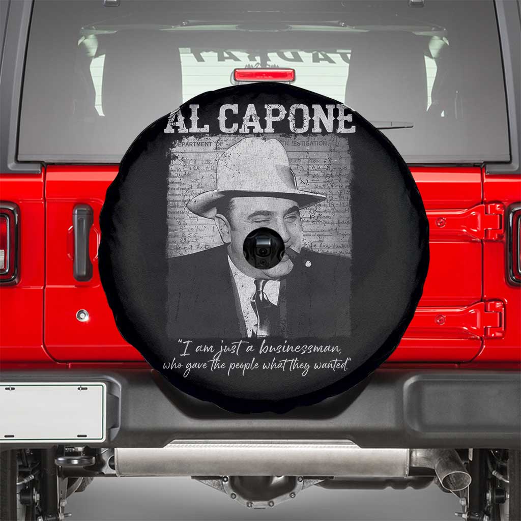 Al Capone Spare Tire Cover I Am Just A Businessman American Gangster Mafia TS11 Black Print Your Wear